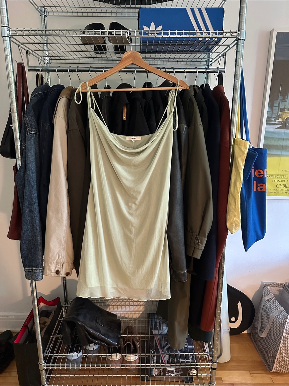Light Green Cowl Neck Slip dress - Women